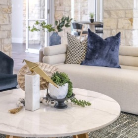 The essence of exceptional living a living room with a couch and a coffee table