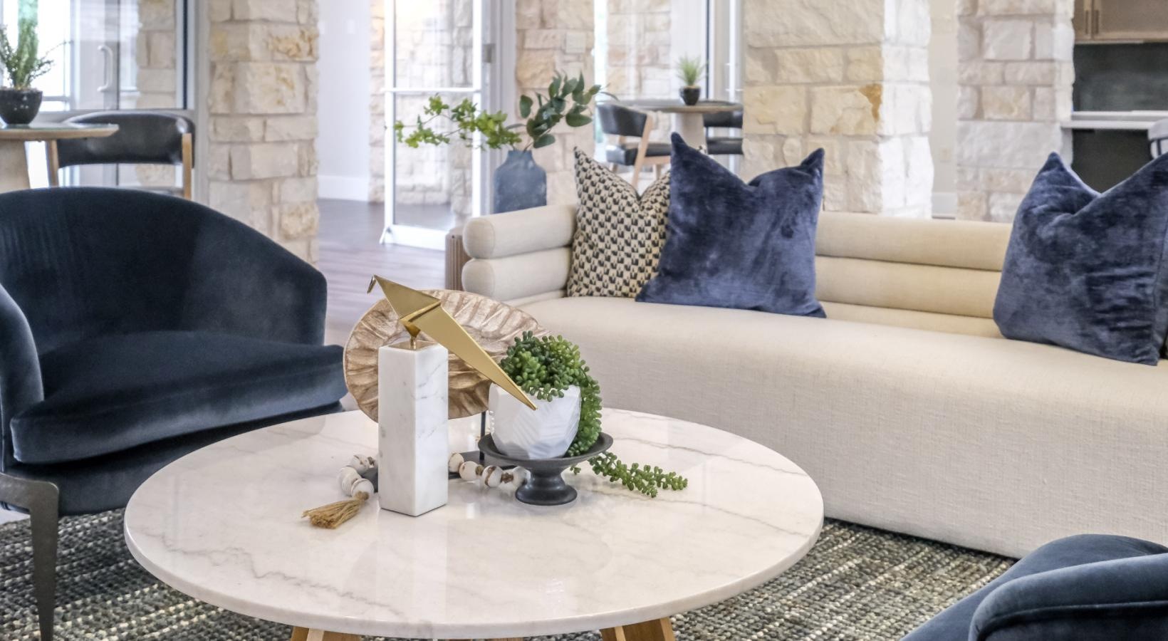 The essence of exceptional living a living room with a couch and a coffee table