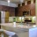 a kitchen with a marble countertop